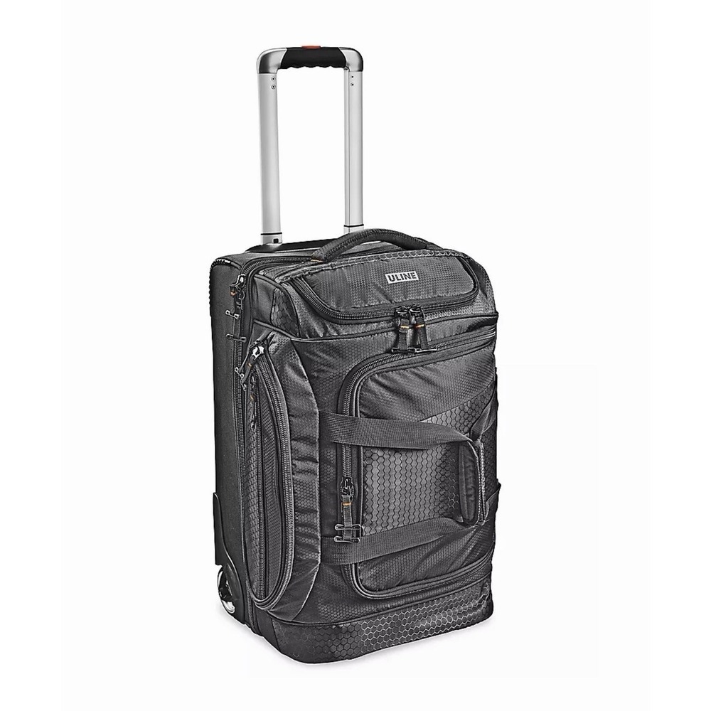 Uline Rolling Duffel Bag S-26099 Black New